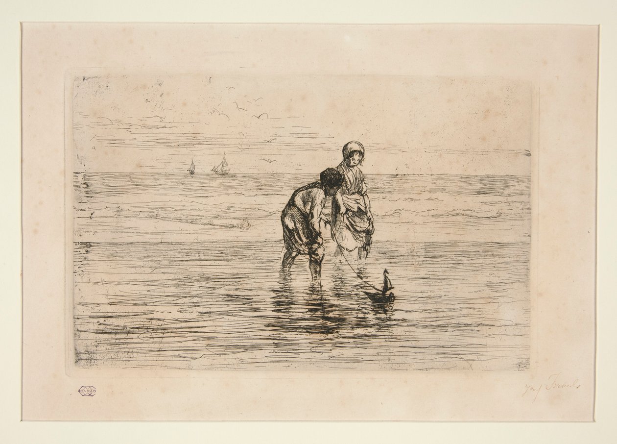 Bambini sulla spiaggia da Jozef Israëls