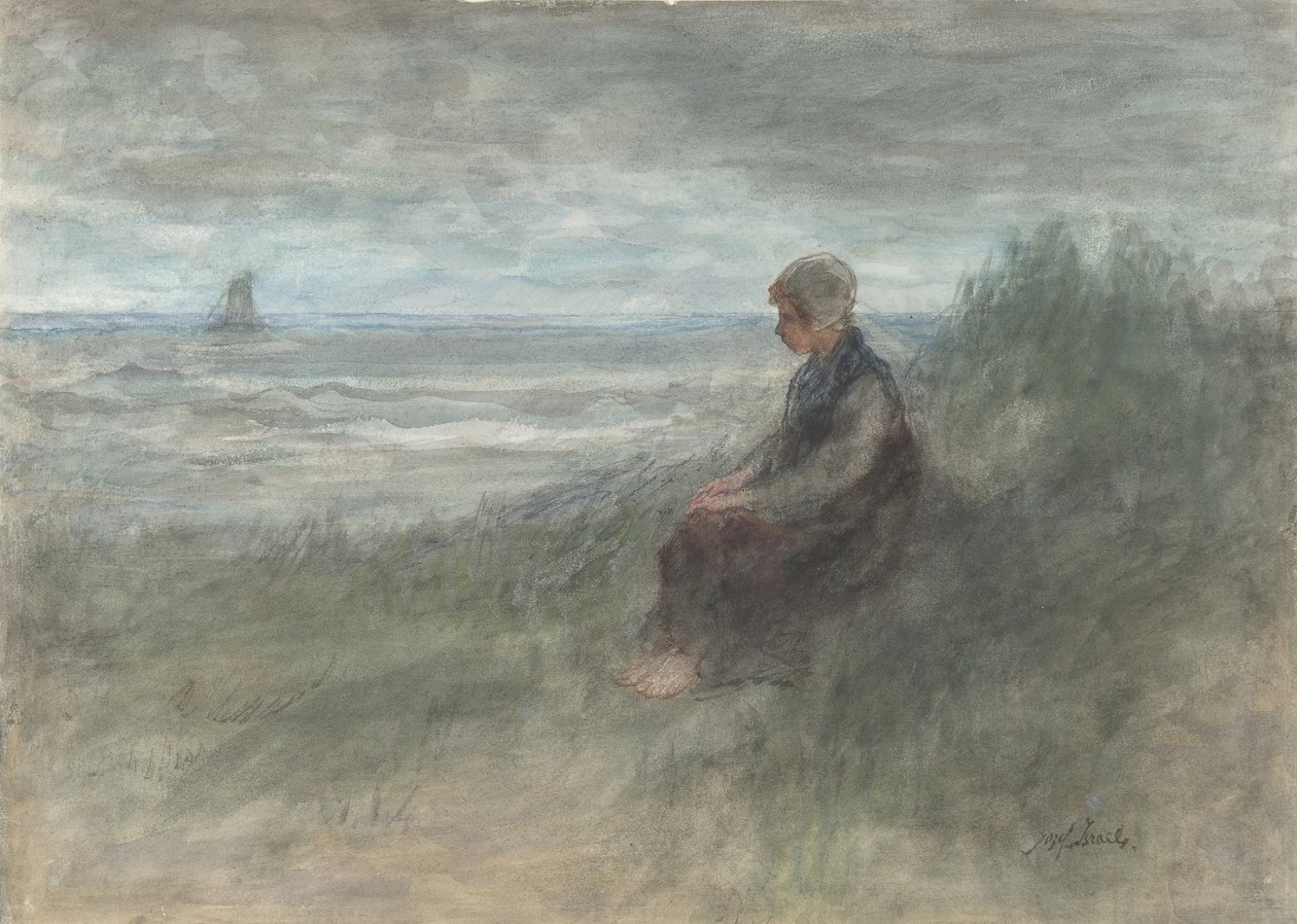 Ragazza nelle dune da Jozef Israëls