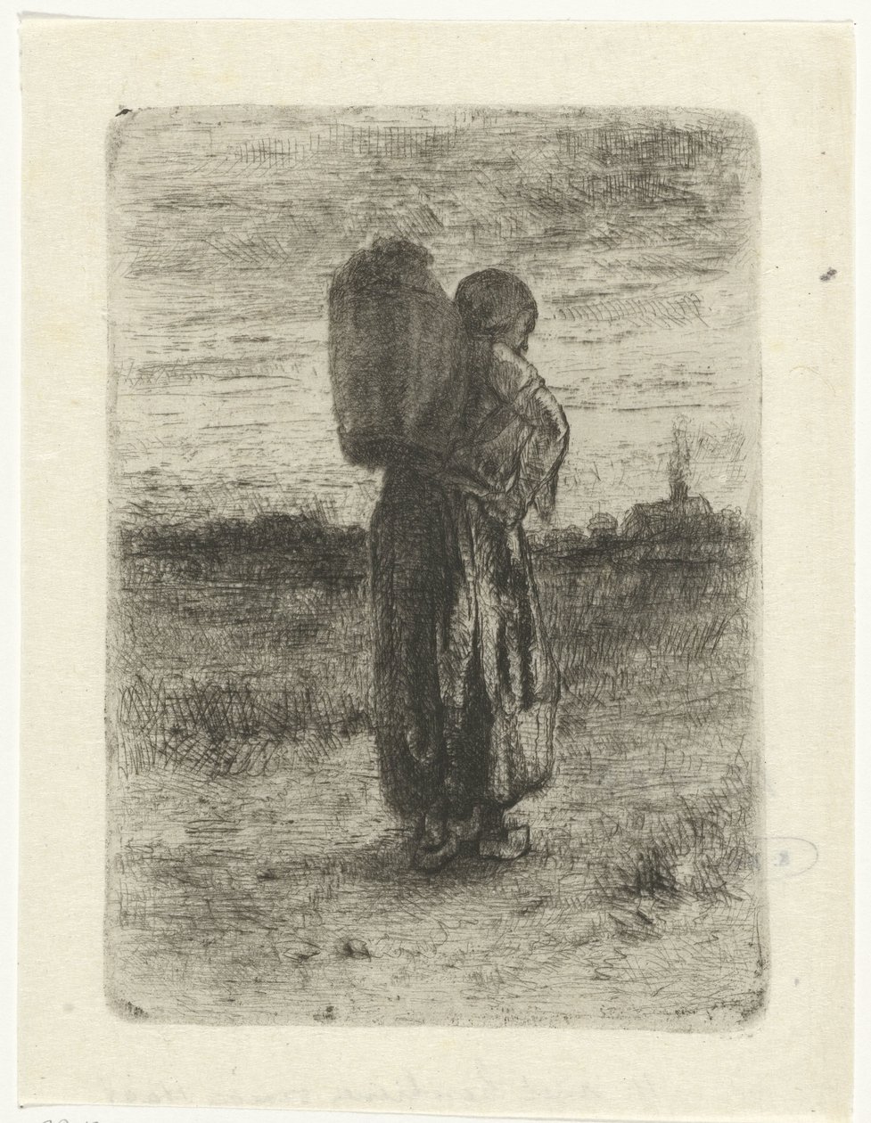 Donna con un cesto sulla schiena da Jozef Israëls