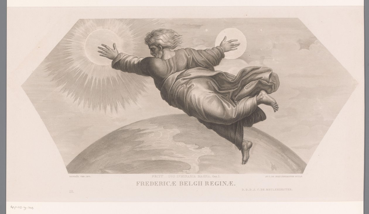 Dio crea il sole e la luna da Jozef Karel De Meulemeester