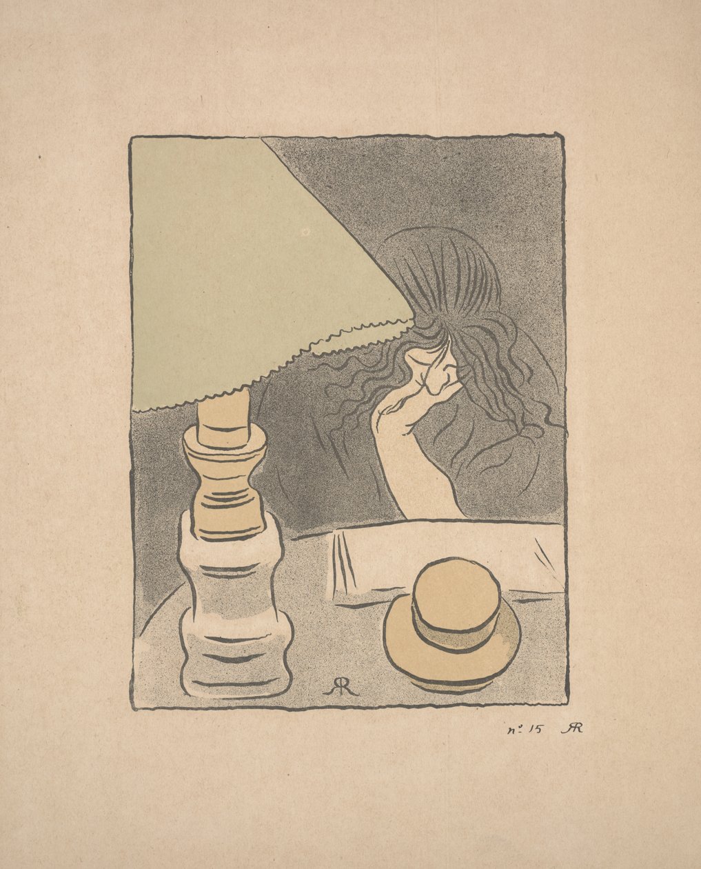 Lettore con una lampada da József Rippl Rónai