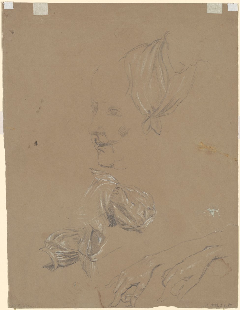 Studi di una donna e del suo vestito [verso] da Jr. Enoch Wood Perry