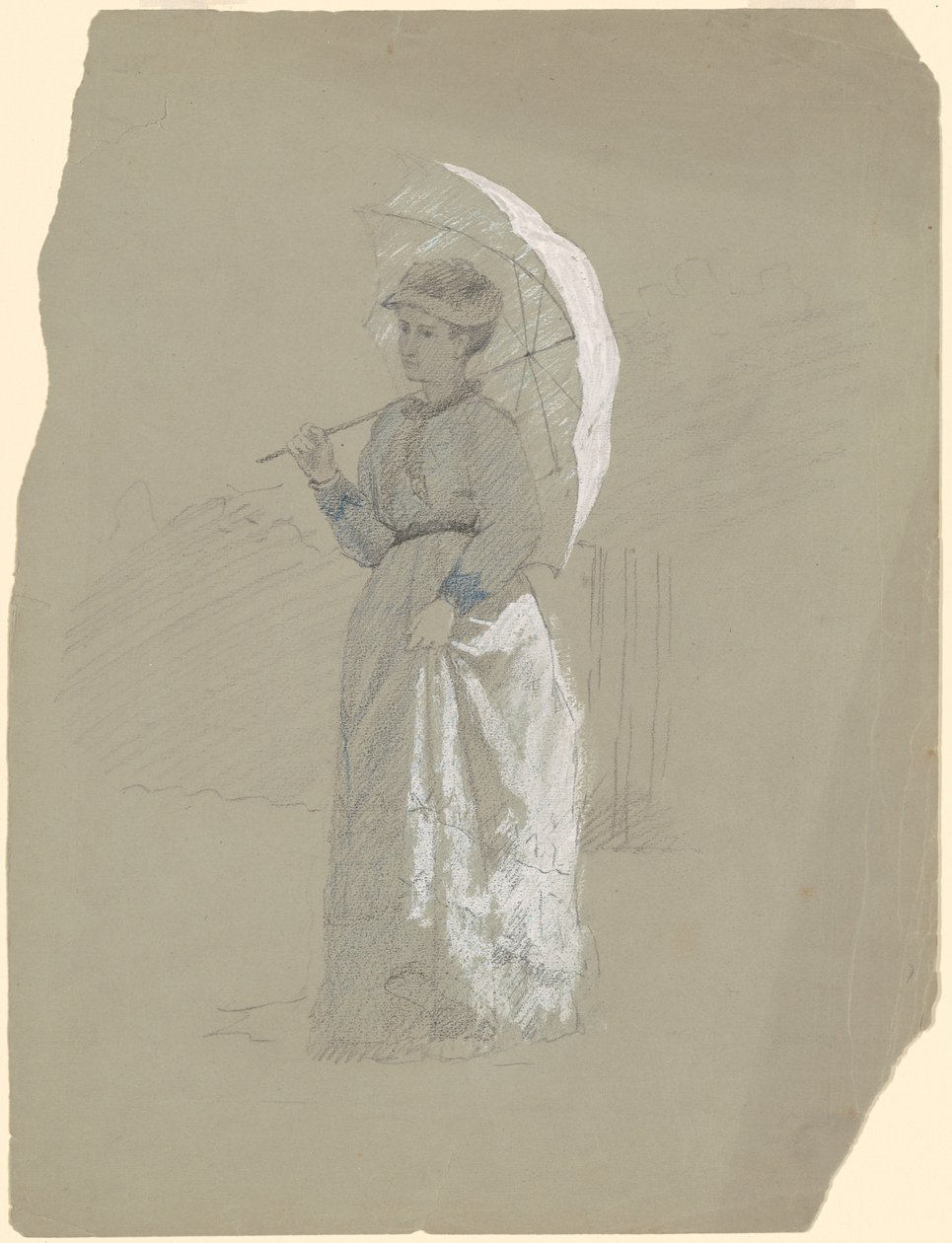 Donna con parasole da Jr. Enoch Wood Perry