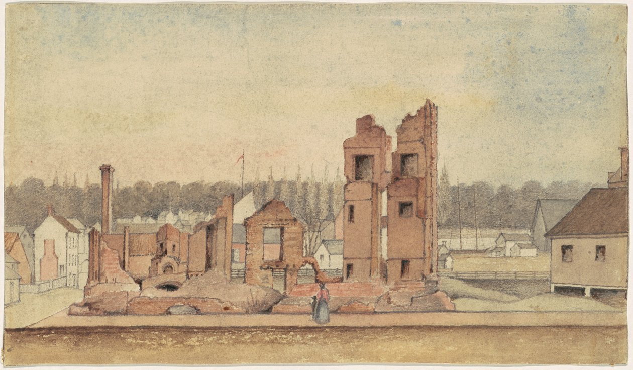 Rovine di una taverna, Petersburg, Virginia da Jr. William Skinner Simpson