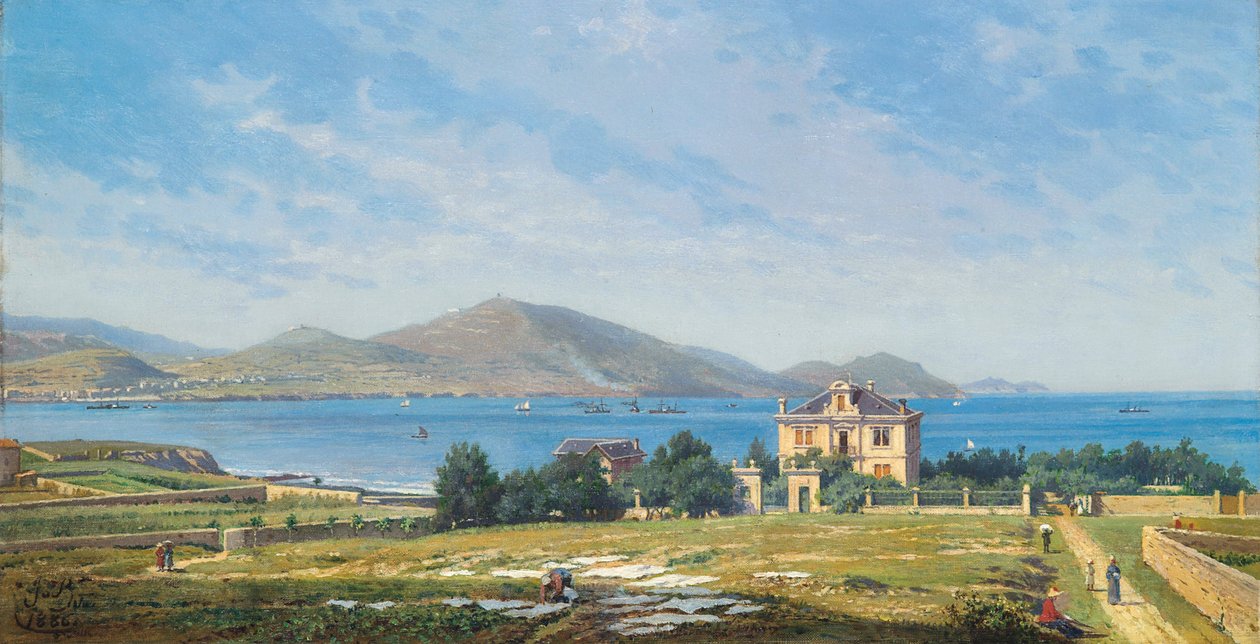 Veduta di El Abra, Bilbao, da Algorta da Juan de Barroeta