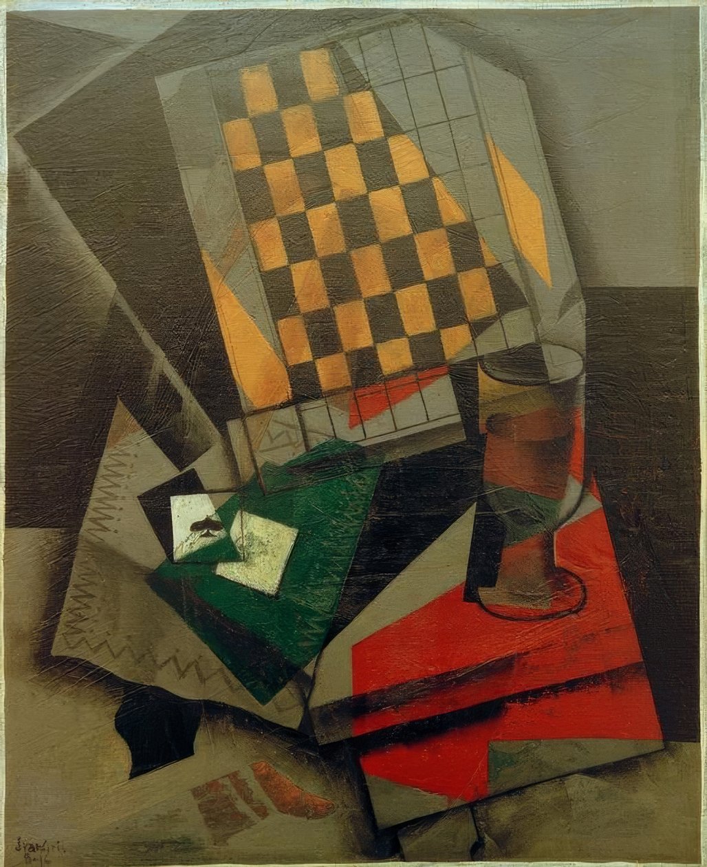 Damier e carte da gioco da Juan Gris