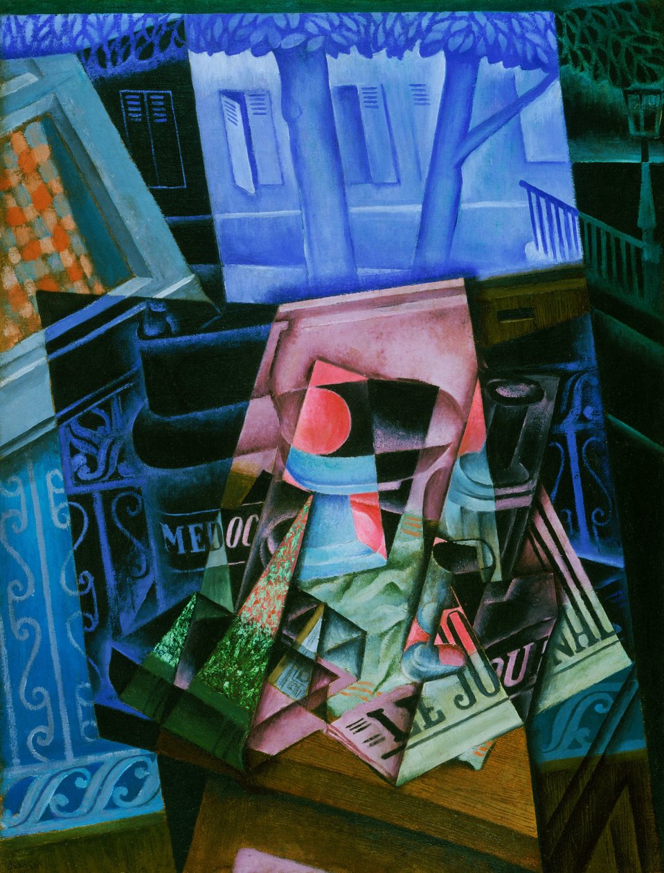Natura morta davanti a una finestra aperta, Place Ravignan da Juan Gris