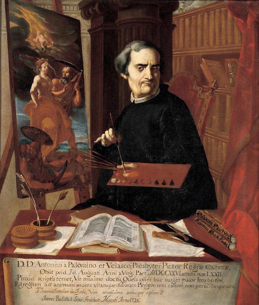 Ritratto di Acisclo Antonio Palomino de Castro y Velasco da Juan Bautista Simo