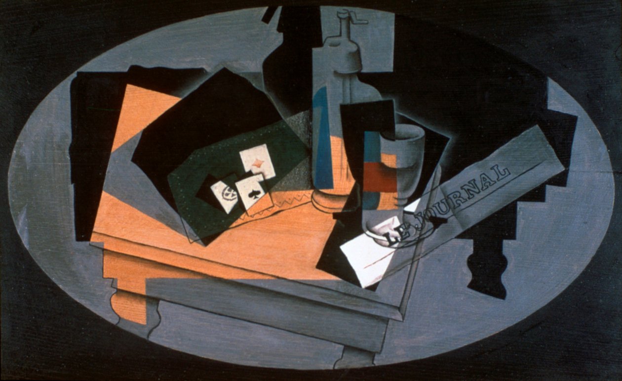 Carte da gioco e sifone, 1916 da Juan Gris