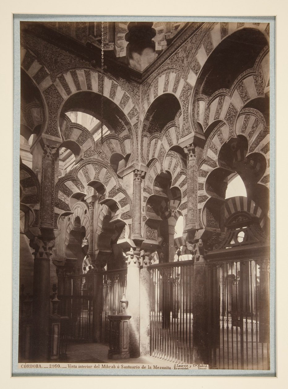 Vista interna del Mihrab o Santuario della Moschea da Juan Laurent