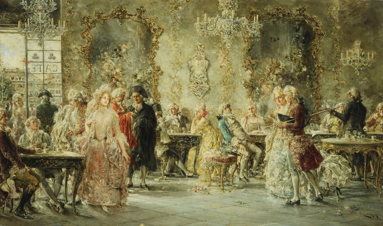 Figure Eleganti in un Caffè Parigino da Juan Pablo Salinas Tervel