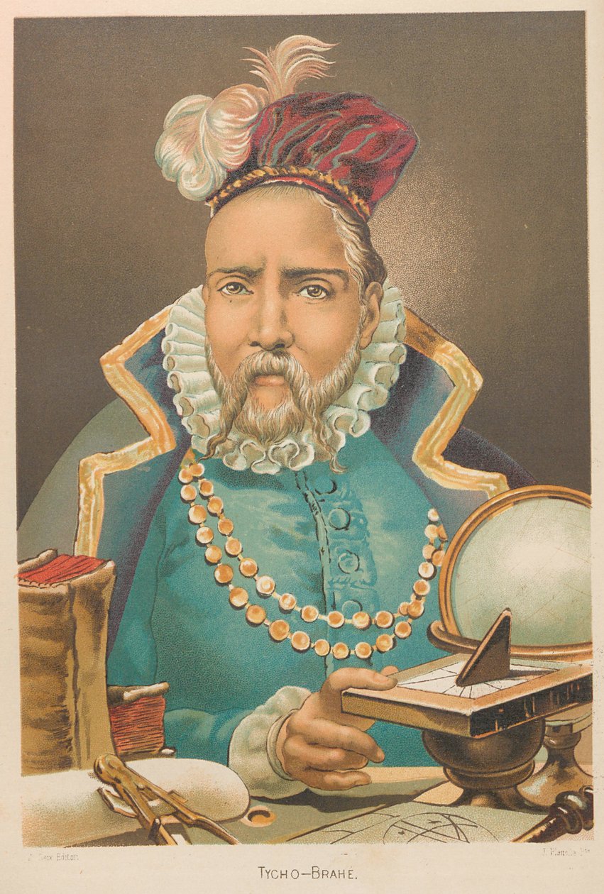 Ritratto di Tycho Brahe da Juan Planella y Rodríguez