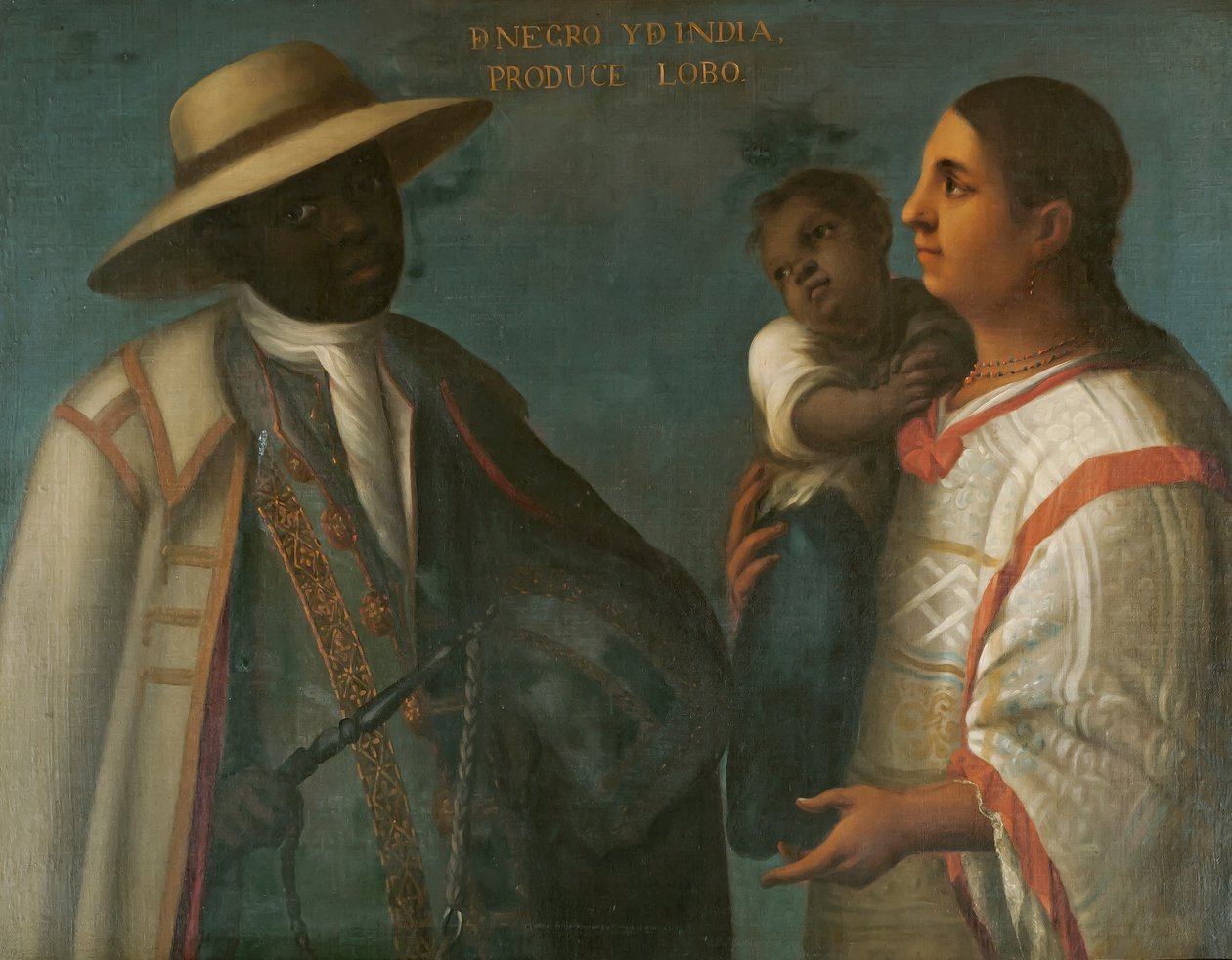 Nero e indiano producono un lupo, c.1715 da Juan Rodríguez Juárez