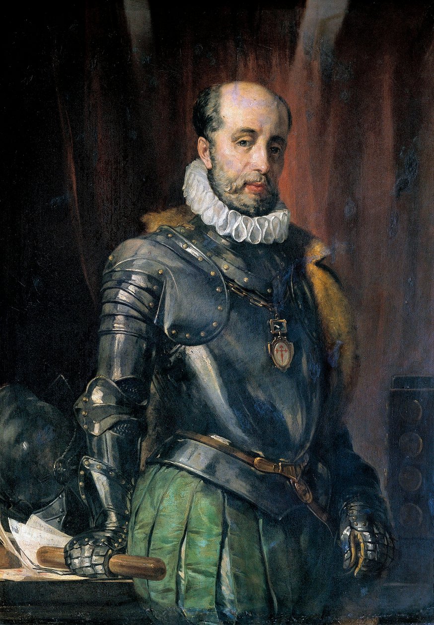 Ritratto di Luis de Requesens y Zúñiga (1528-1576), politico catalano, governatore dei Paesi Bassi spagnoli. Dipinto di Joan Vicens i Cots da Juan Vicens Cots