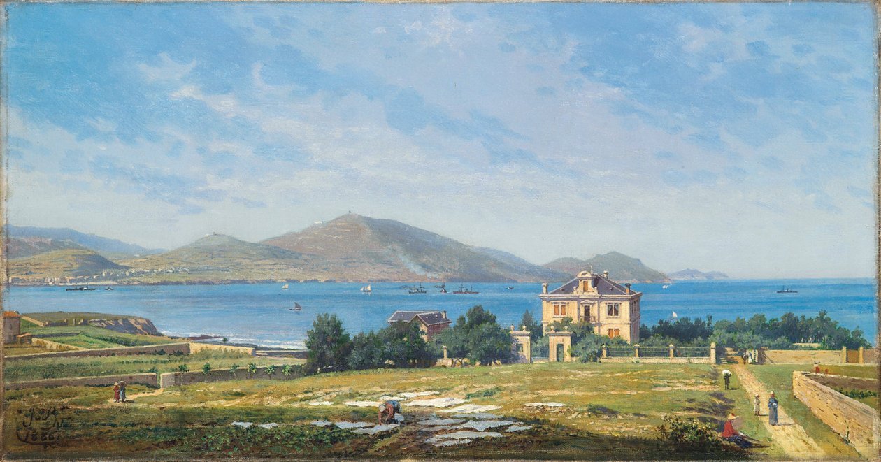 Vista di El Abra, Bilbao, da Algorta da Juan de Barroeta