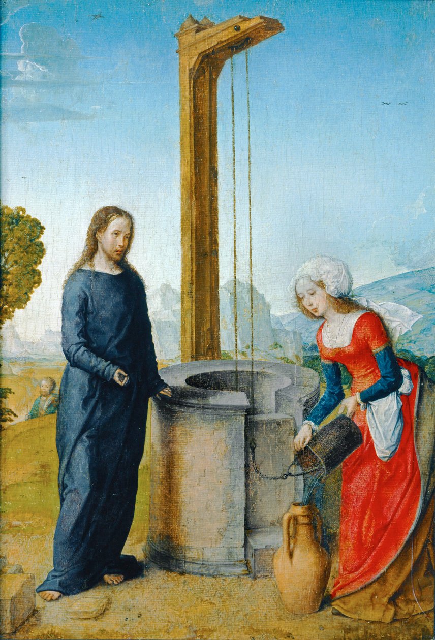 Cristo e la Samaritana ... da Juan de Flandes