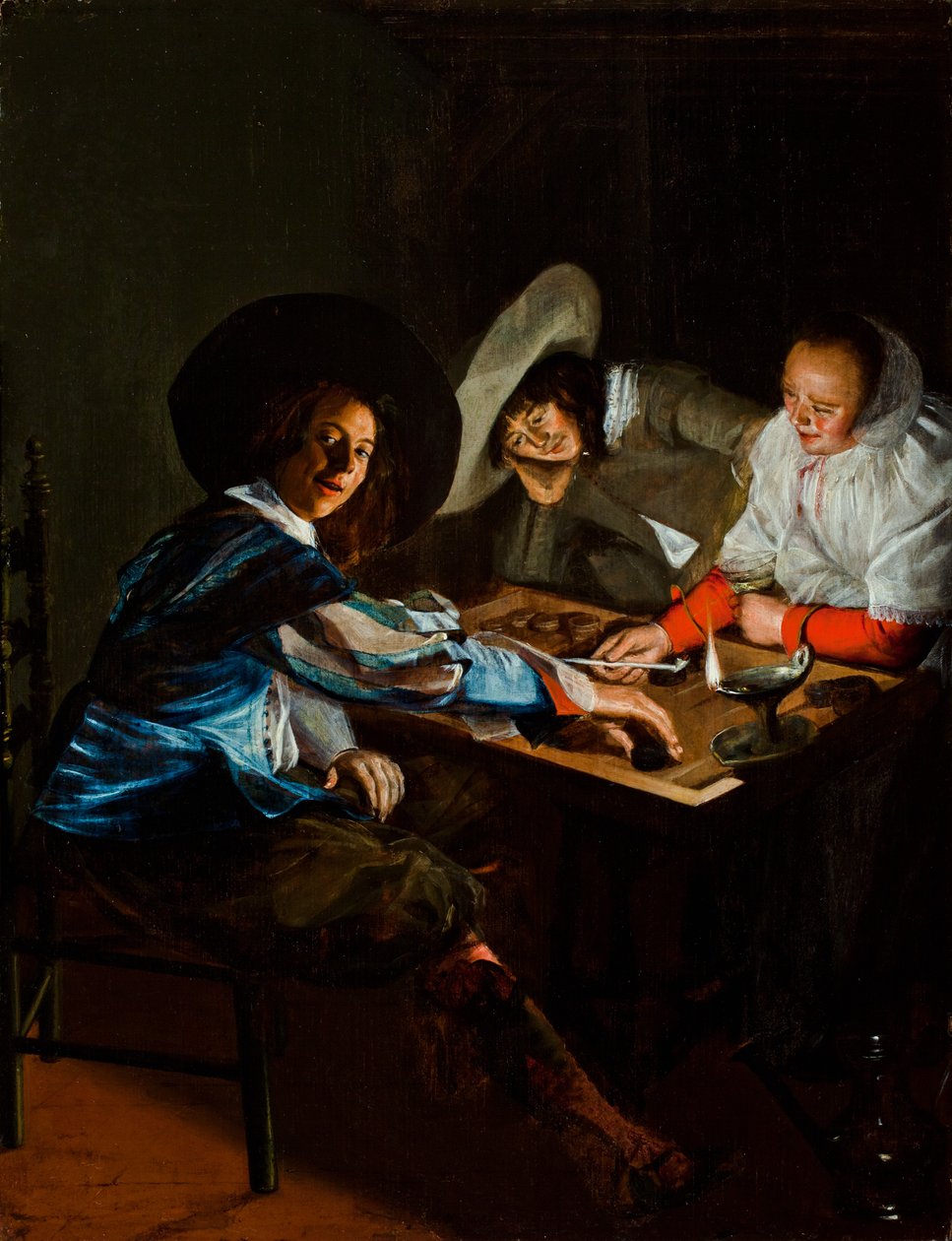 Una partita di Tric-Trac, c.1630 da Judith Leyster