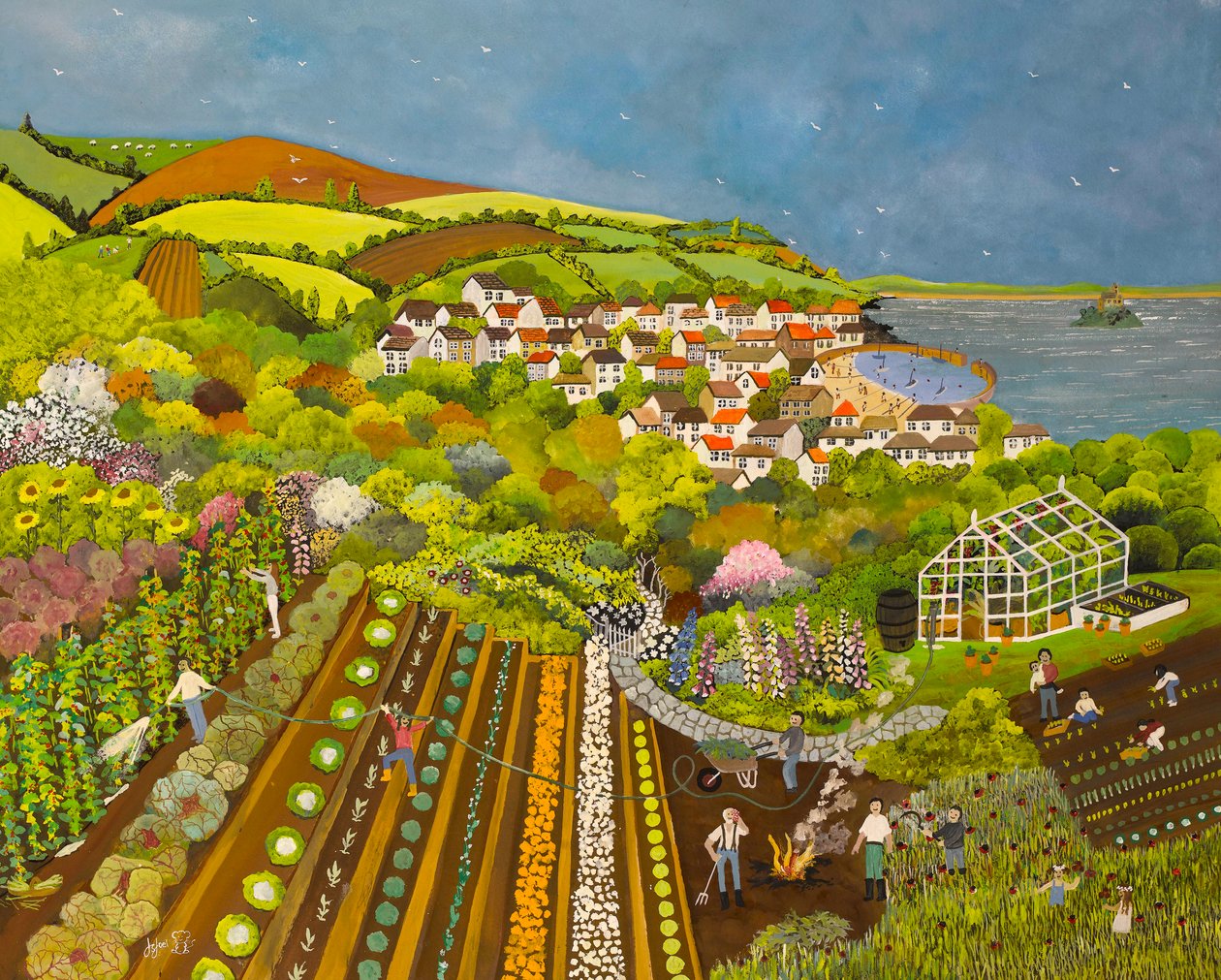 Orto sopra Mousehole da Judy Joel