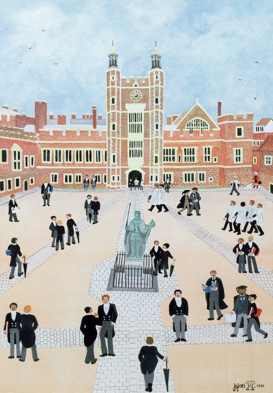 Cortile della scuola del Eton College, 1991 da Judy Joel