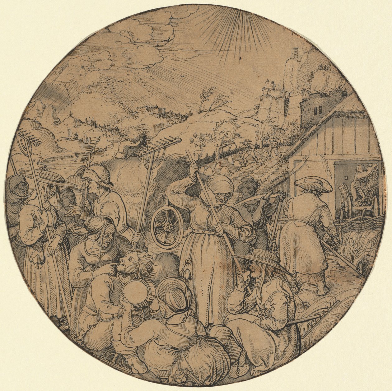 La raccolta del fieno (giugno) da Jörg Breu the Elder