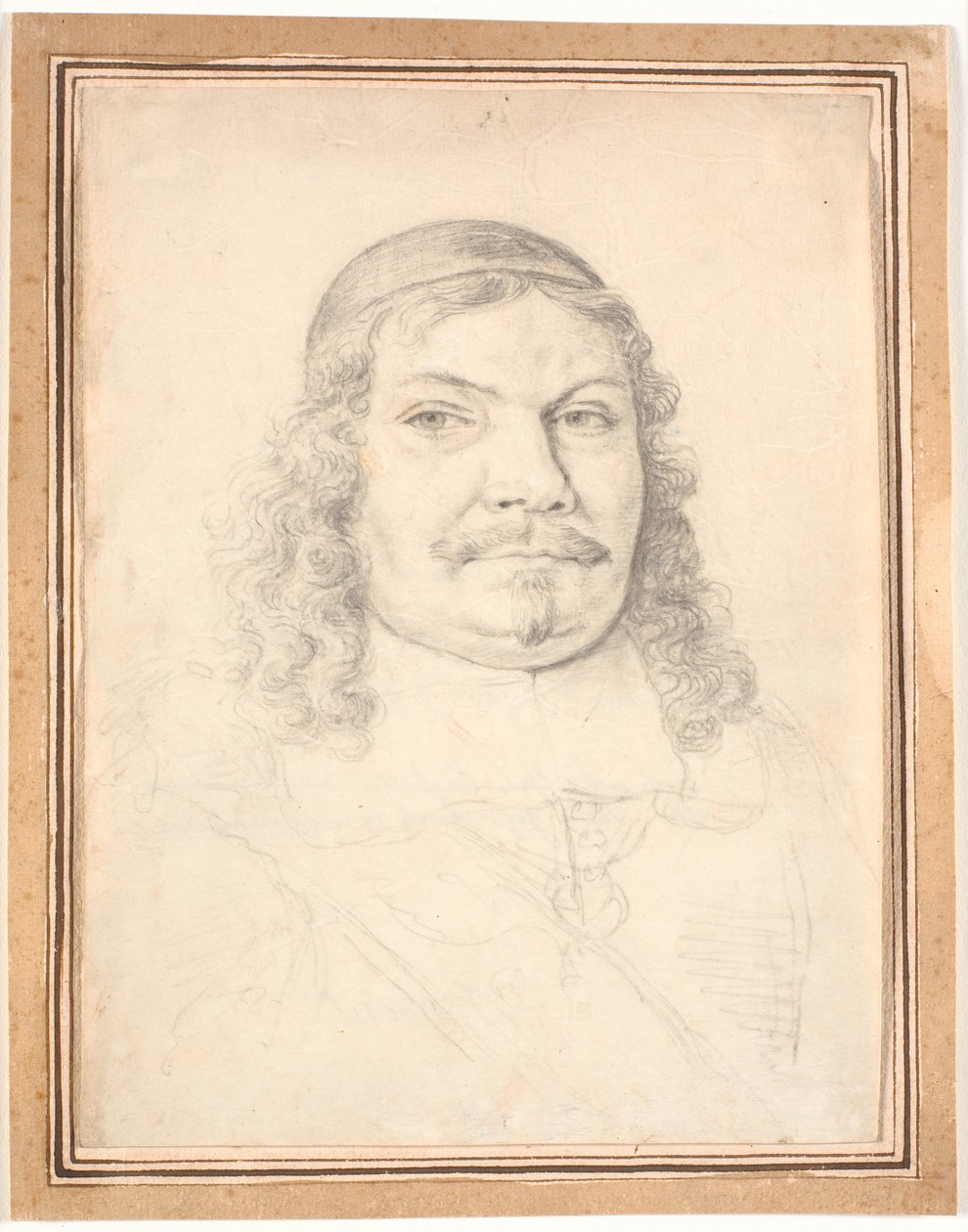 Ritratto del cancelliere di Holstein-Gottorp Johan Adolph Kielman von Kielmanseck (1612-1676). Ritratto a mezzo busto frontale a destra da Jürgen Ovens