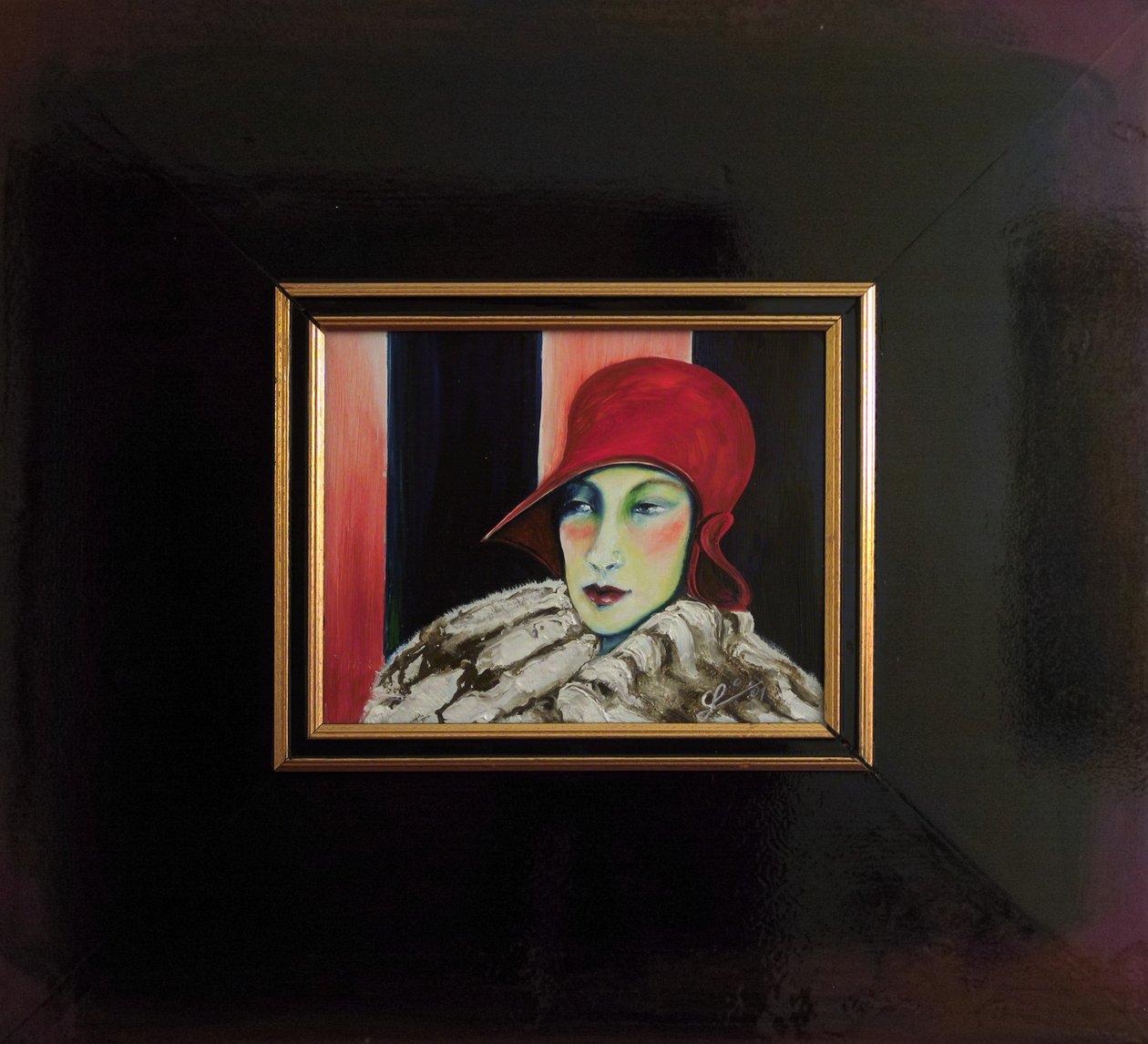 Belle Epoque VII -Dama con cappello rosso II- da JuleSimo
