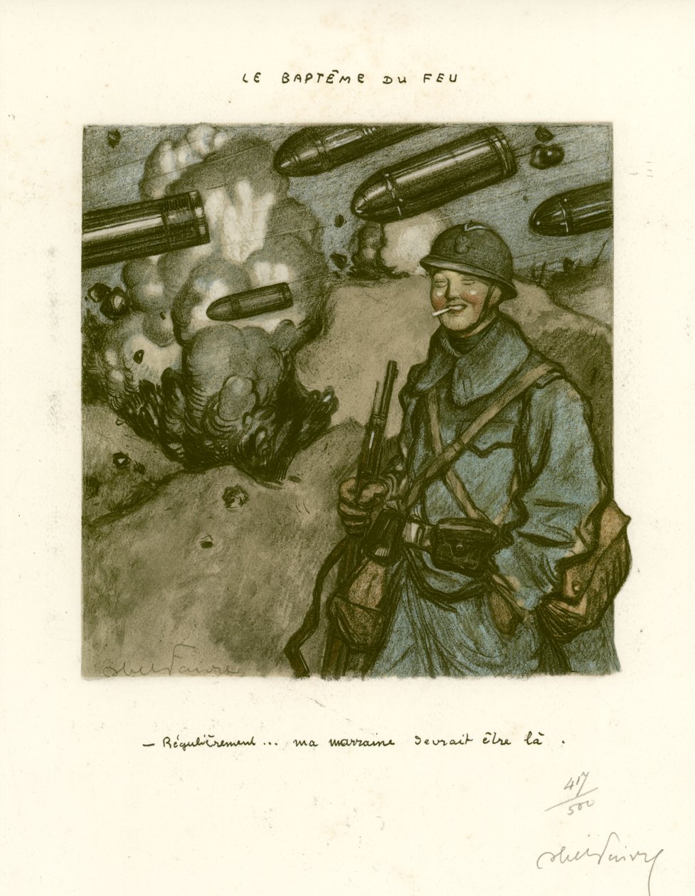Il battesimo del fuoco da Jules Abel Faivre