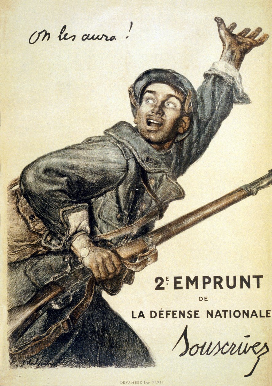Li prenderemo! Il 2° prestito per la difesa nazionale. Sottoscrivi, 1916 da Jules Abel Faivre