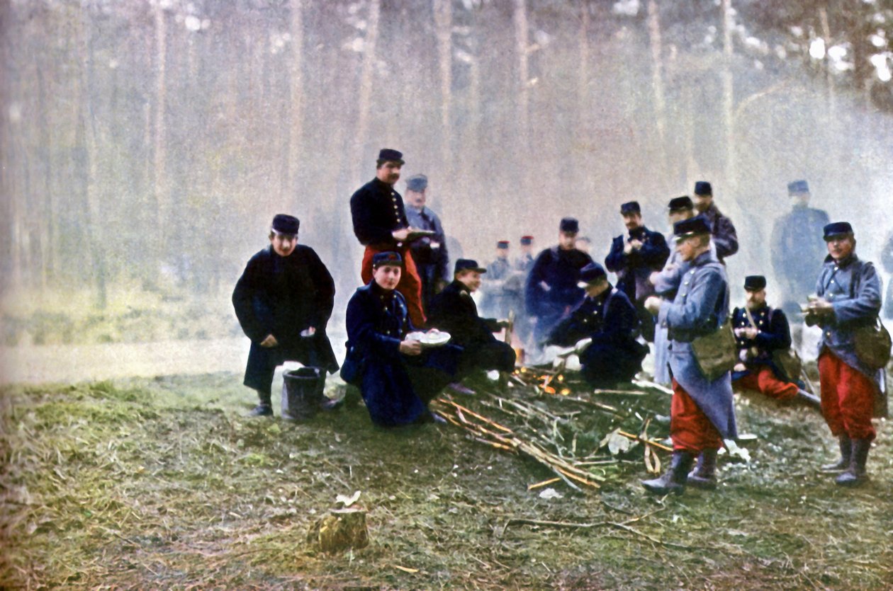 Soldati francesi, Marna, settembre 1914 (autocromo) da Jules Gervais Courtellemont