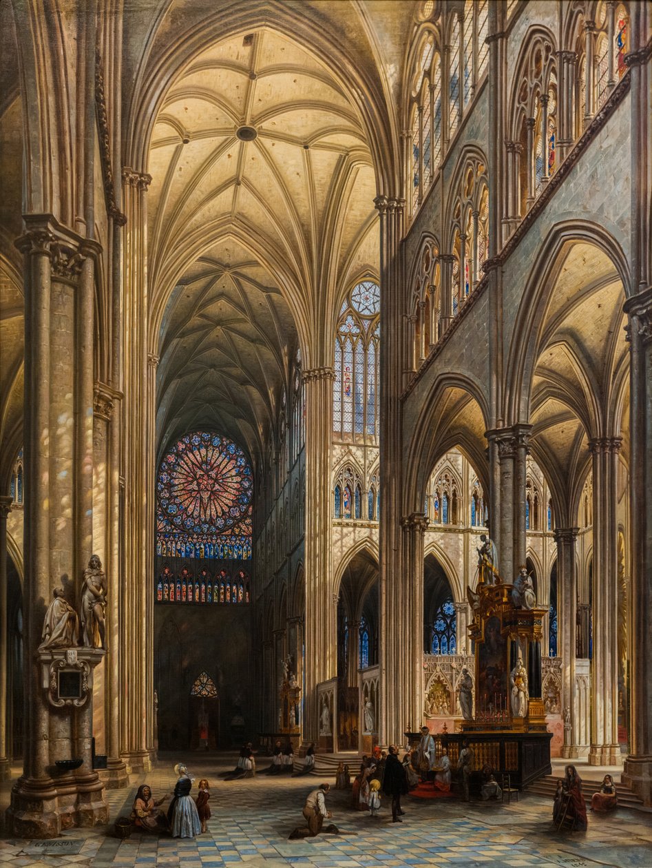 Interno della Cattedrale di Amiens da Jules Victor Genisson