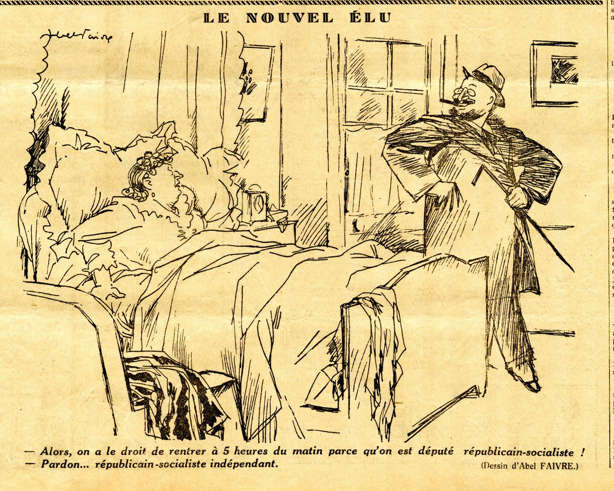 Candide, Satirico in B & N da Jules Abel Faivre