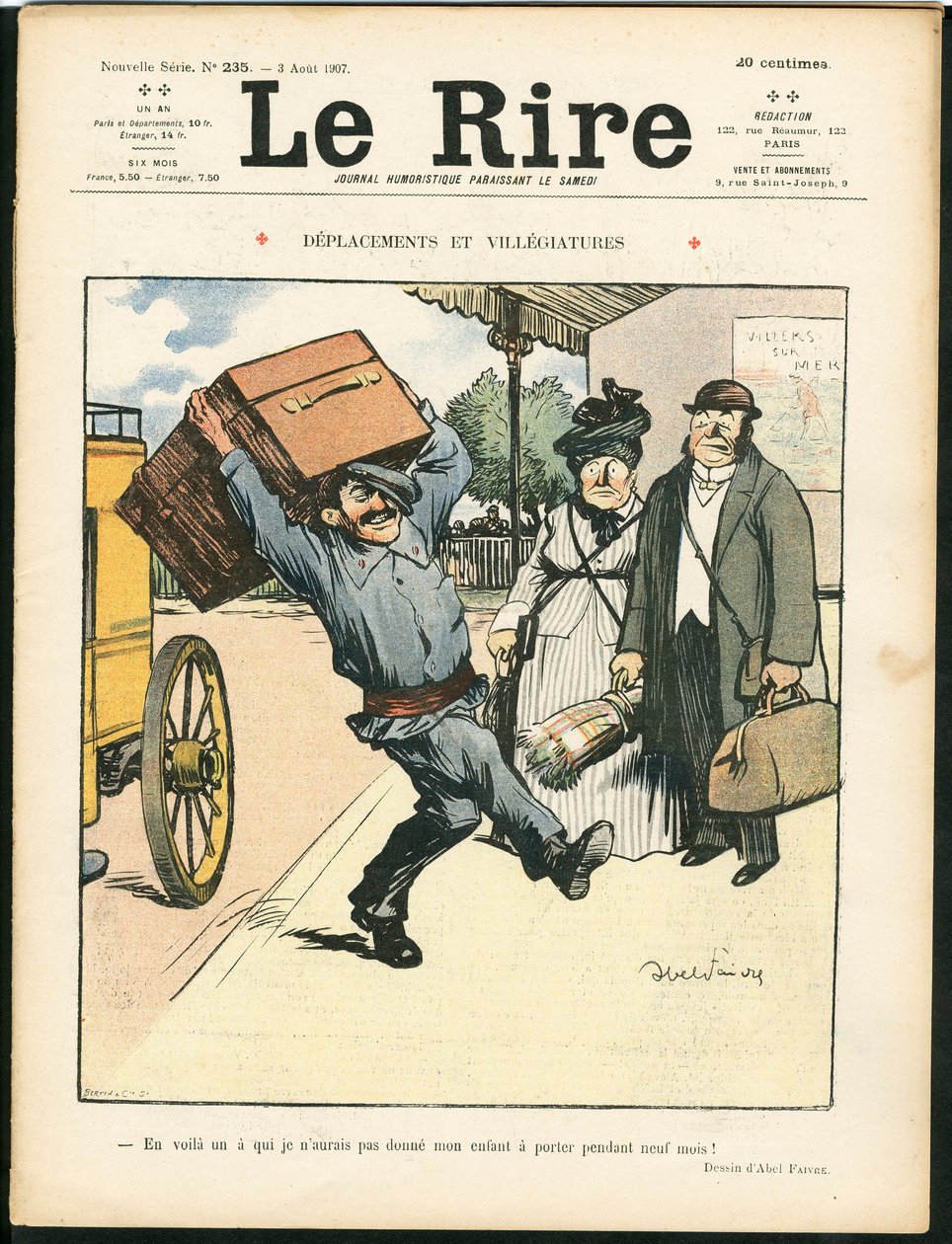 Copertina di Le Lire, Satirico a colori da Jules Abel Faivre