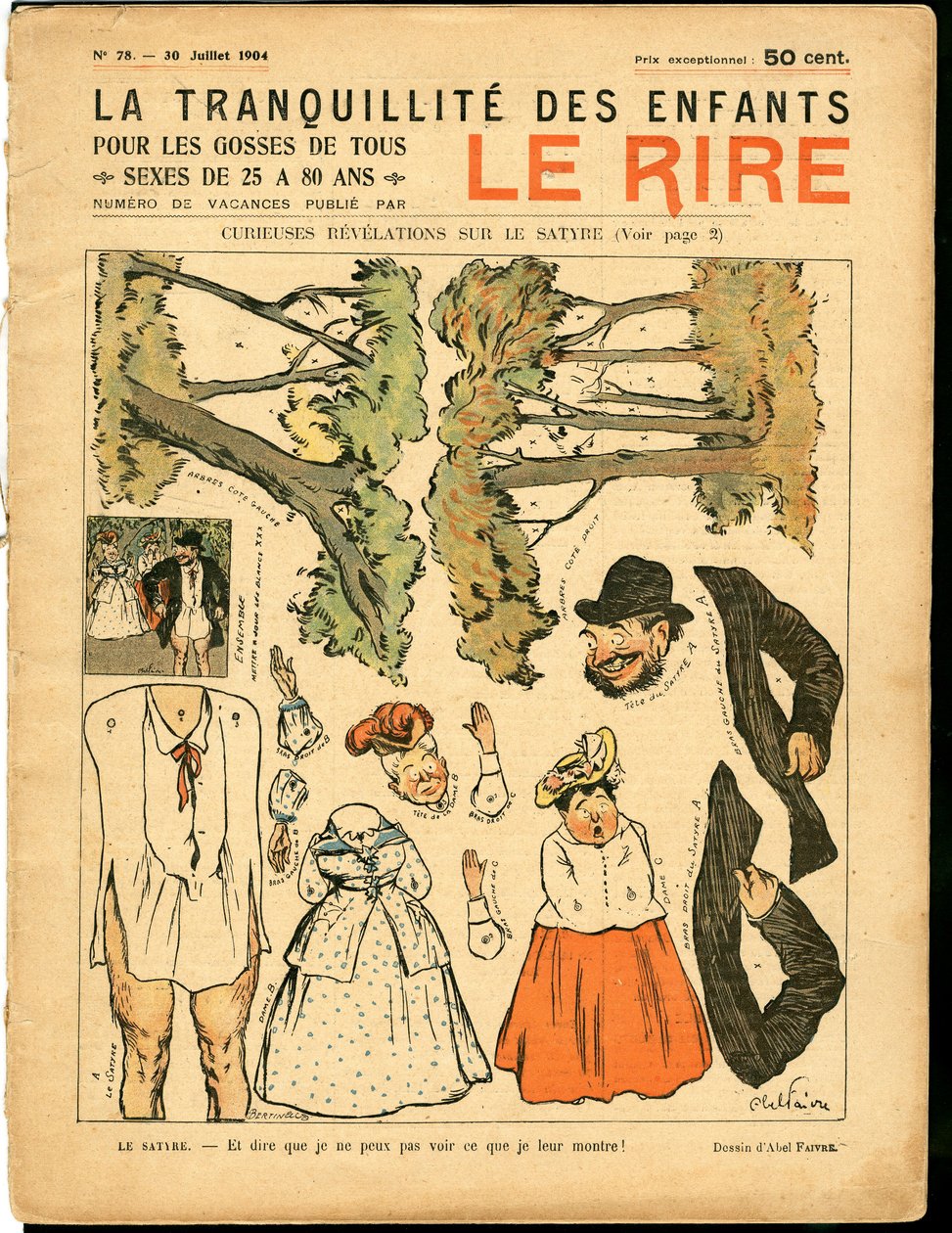 Copertina di The Laughter, numero 78, satirico a colori da Jules Abel Faivre