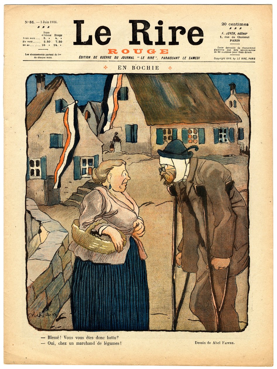 Copertina di The Red Laughter, Satirico a colori da Jules Abel Faivre