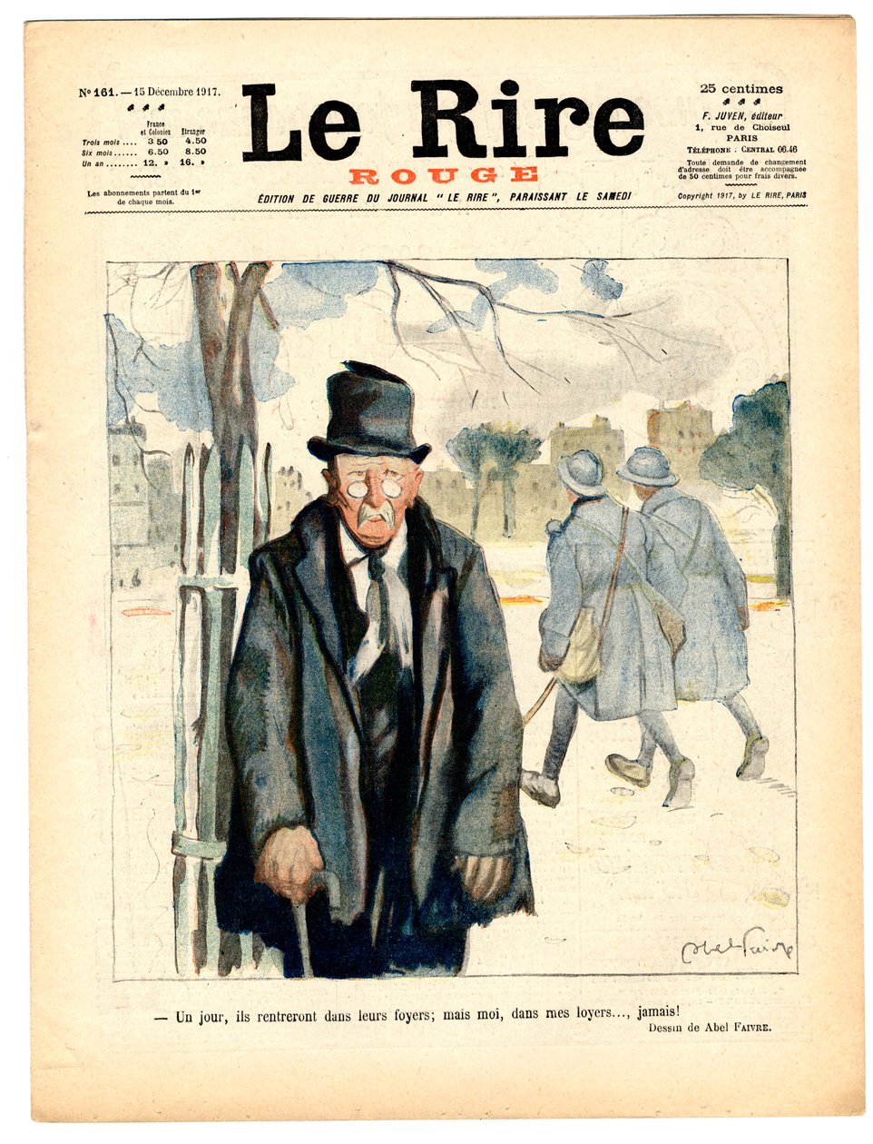 Copertina di Le Rire Rouge, satirico a colori da Jules Abel Faivre