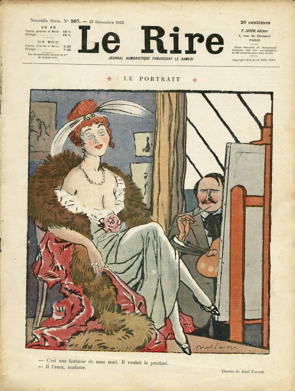 Illustrazione di Abel Faivre (1867-1945) per la Copertina di Le Rire da Jules Abel Faivre