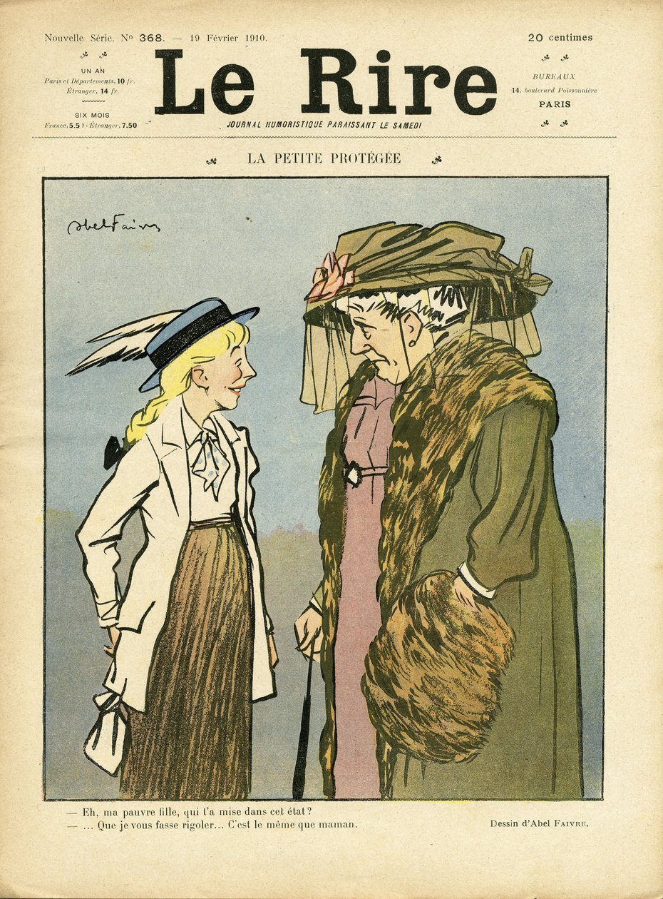 Illustrazione di Abel Faivre (1867-1945) per la Copertina di Le Rire da Jules Abel Faivre