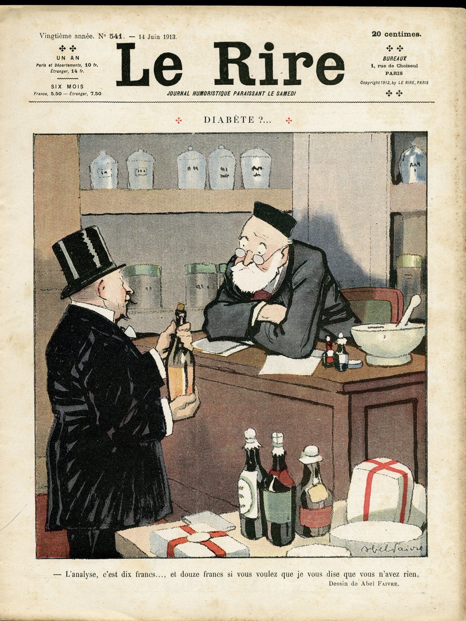 Illustrazione di Abel Faivre (1867-1945) per la Copertina di Le Rire da Jules Abel Faivre
