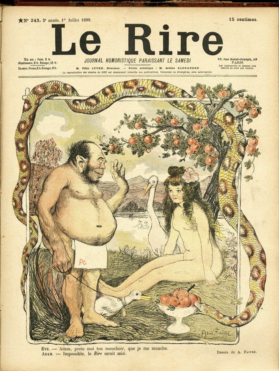 Illustrazione di Abel Faivre (1867-1945) per la Copertina di Le Rire, n. 243 da Jules Abel Faivre