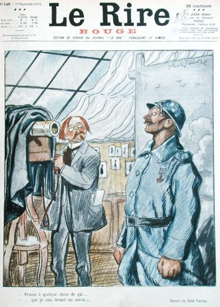 Il soldato francese con il fotografo, caricatura dalla copertina di 