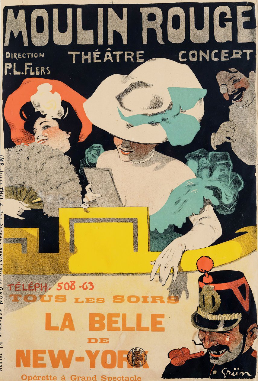 Moulin Rouge. La Belle de New York, c. 1895 da Jules Alexandre Grün