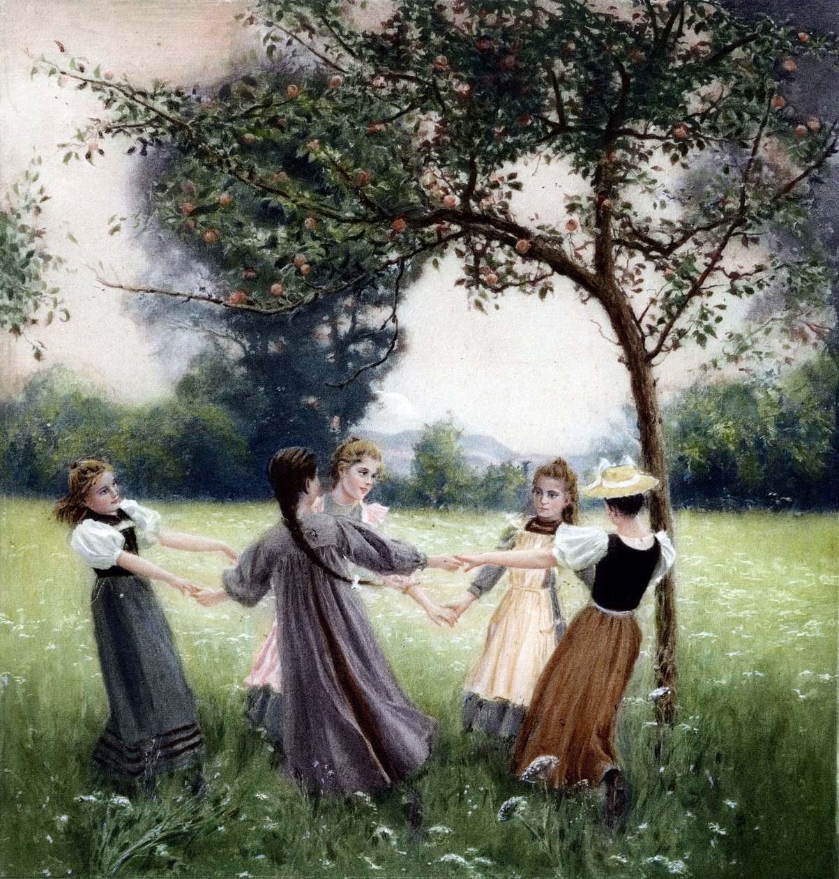 Girotondo. Dipinto di J.-A. Meunier da Jules Alexis (after) Meunier