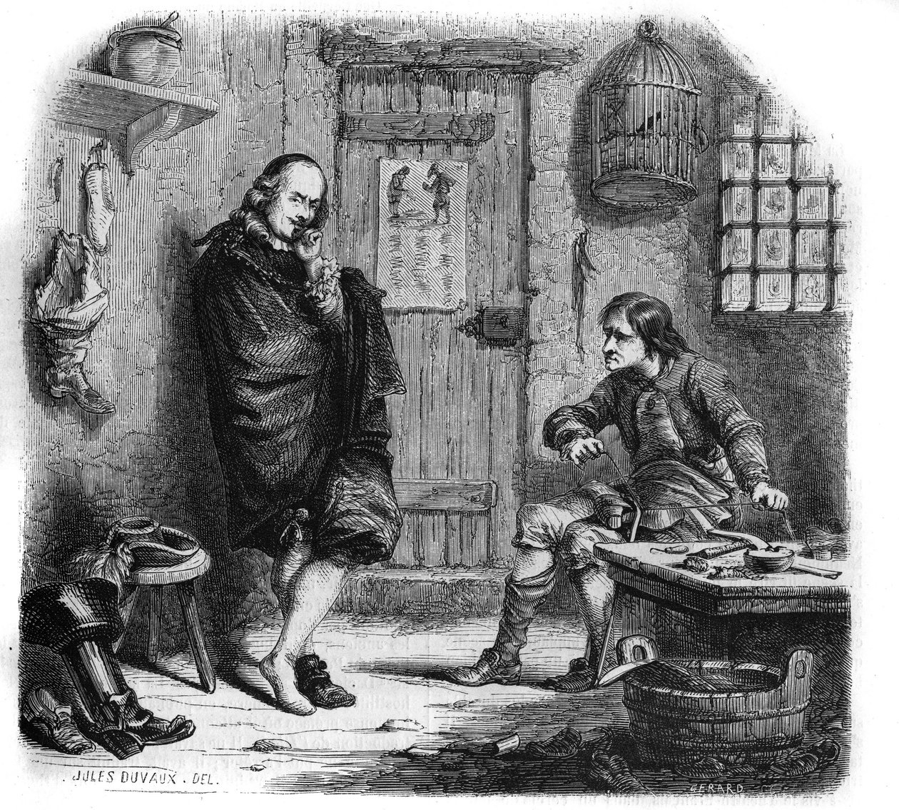 Pierre Corneille (1606-1684) al salvatore. Incisione di Jules Duvaux da Jules Antoine (after) Duvaux