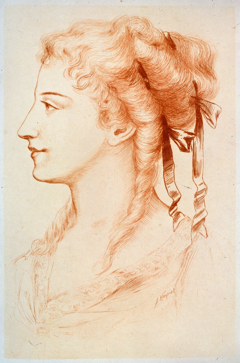 Ritratto di una giovane donna, XIX secolo da Jules Armand Hanriot