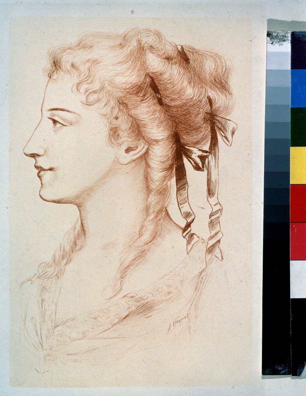 Profilo di giovane dama da Jules Armand Hanriot
