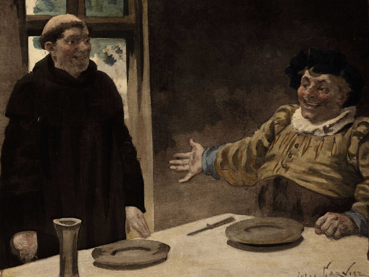 Gargantua invita Frere Jean, monaco dell