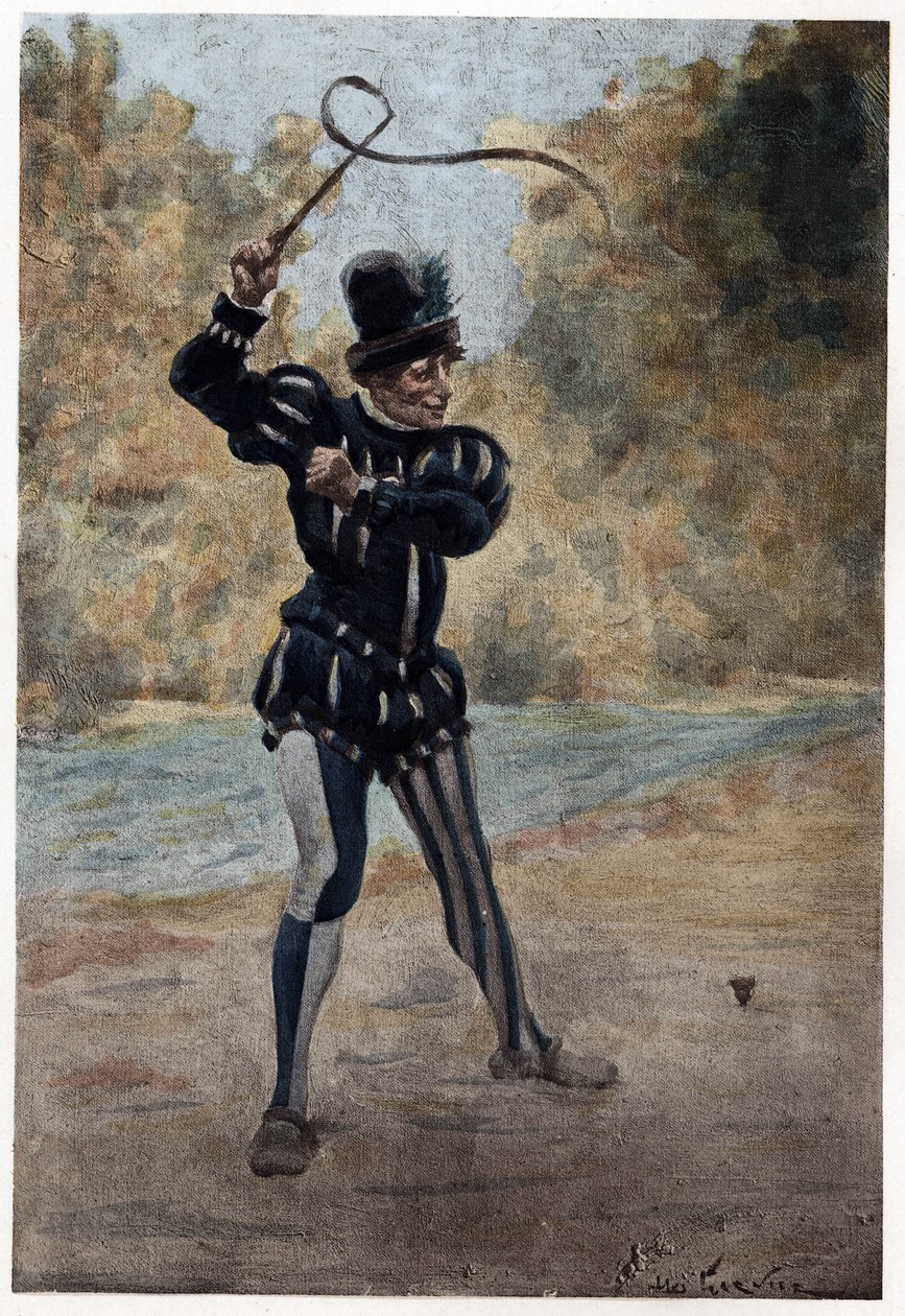 Uomo che gioca a russare (snore). Gargantua. Illustrazione di Jules Garnier. In "Rabelais e le opere di Jules Garnier". da Jules Arsene Garnier