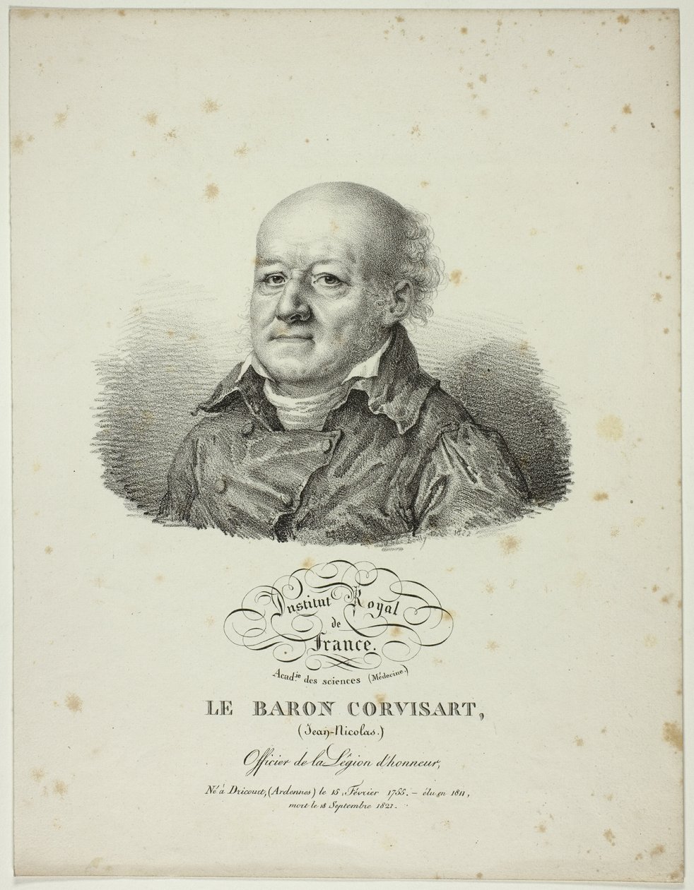 Ritratto di Jean-Nicolas, barone Corvisart da Jules Boilly