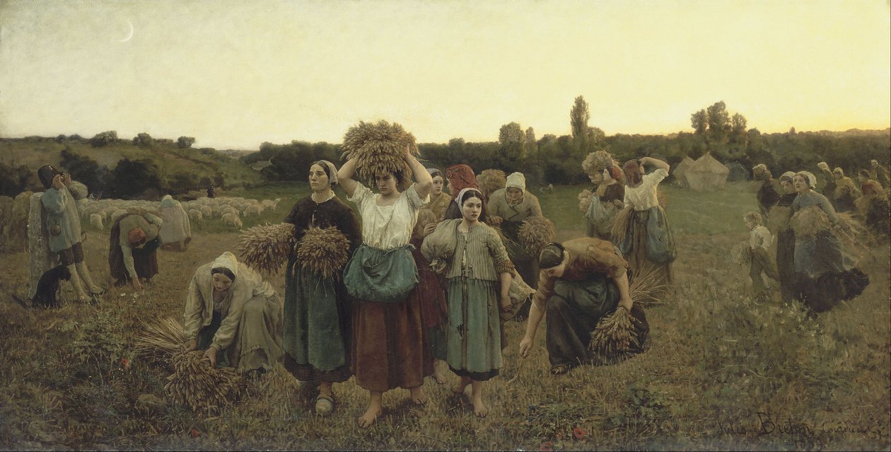 Il richiamo delle spigolatrici da Jules Breton