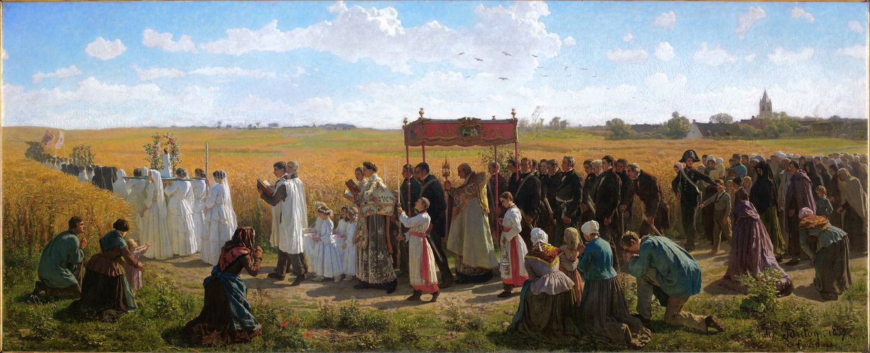 La benedizione del grano in Artois da Jules Breton